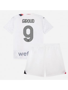 AC Milan Olivier Giroud #9 Replika Borta Kläder Barn 2023-24 Kortärmad (+ byxor)